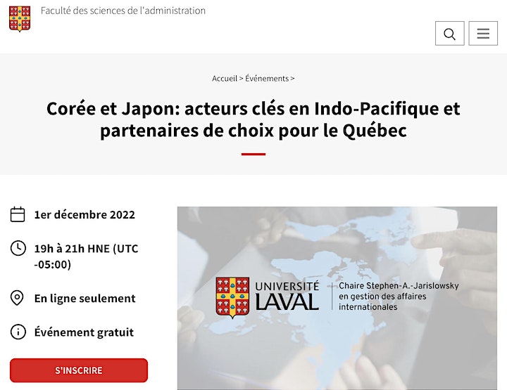 Corée et Japon: acteurs clés en Indo-Pacifique et partenaires de choix pour le Québec