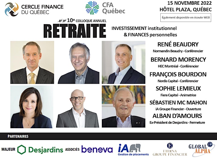 Colloque retraite, investissement institutionnel et finances personnelles 2022