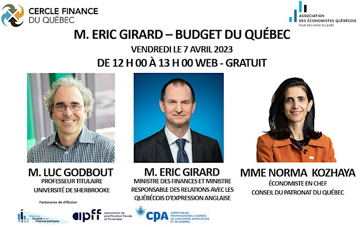 M. Eric Girard - Le budget du Québec 2023-2024