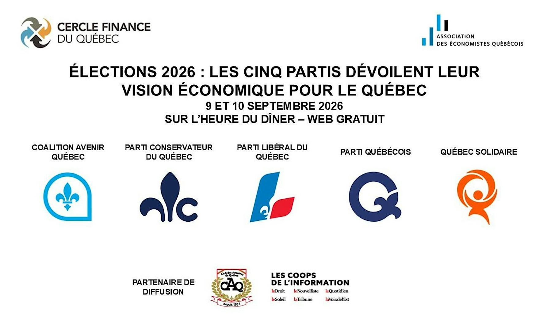 Élections 2026 : les cinq partis dévoilent leur vision économique pour le Québec
